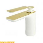 شیر روشویی راسان مدل ویولت سفید طلایی